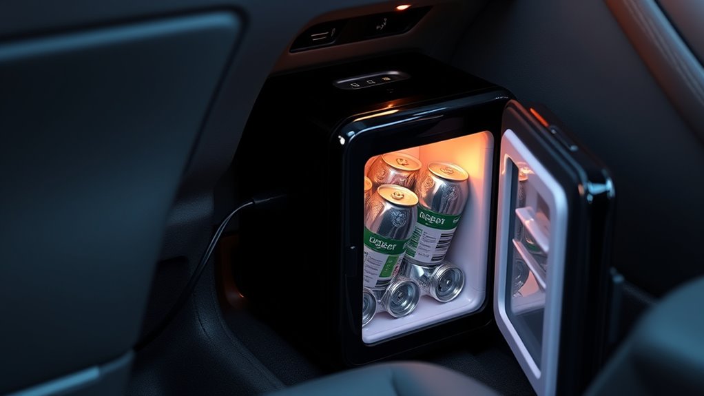 mini fridge size power features