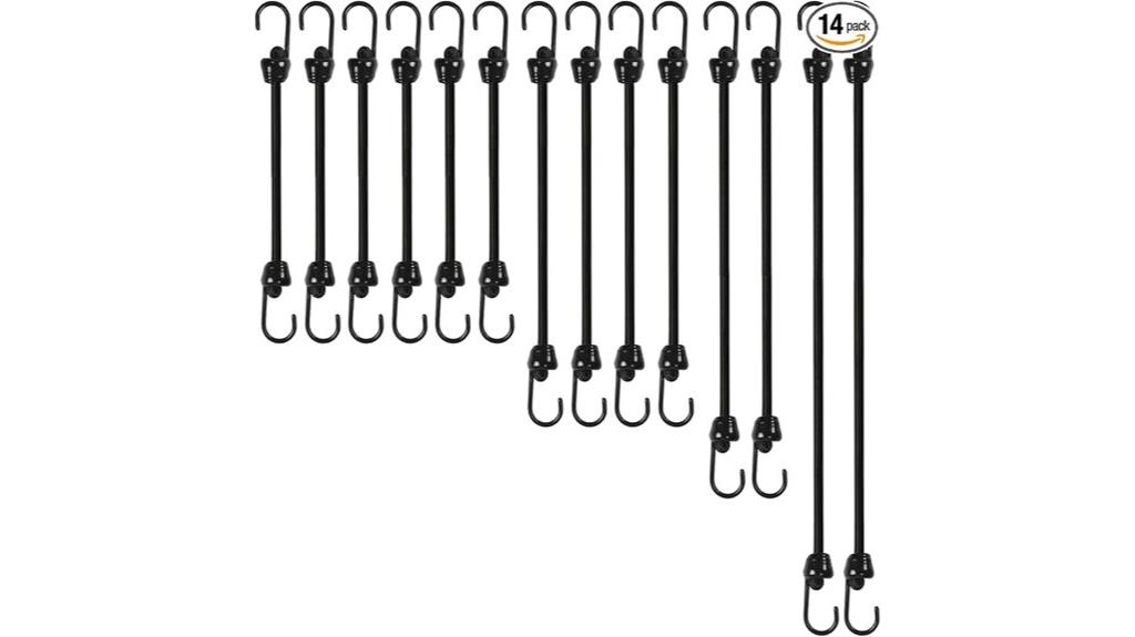 mini hooked bungee cords