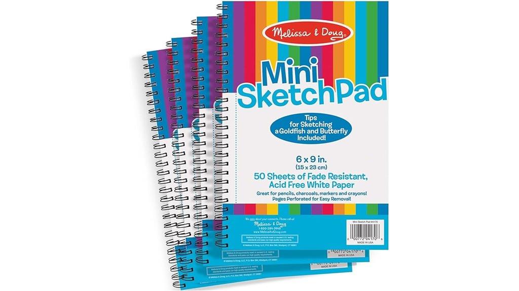 mini sketch pad pack