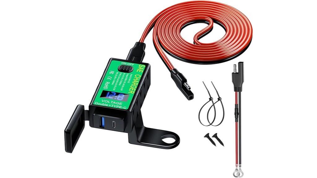 motorcycle dual usb charger