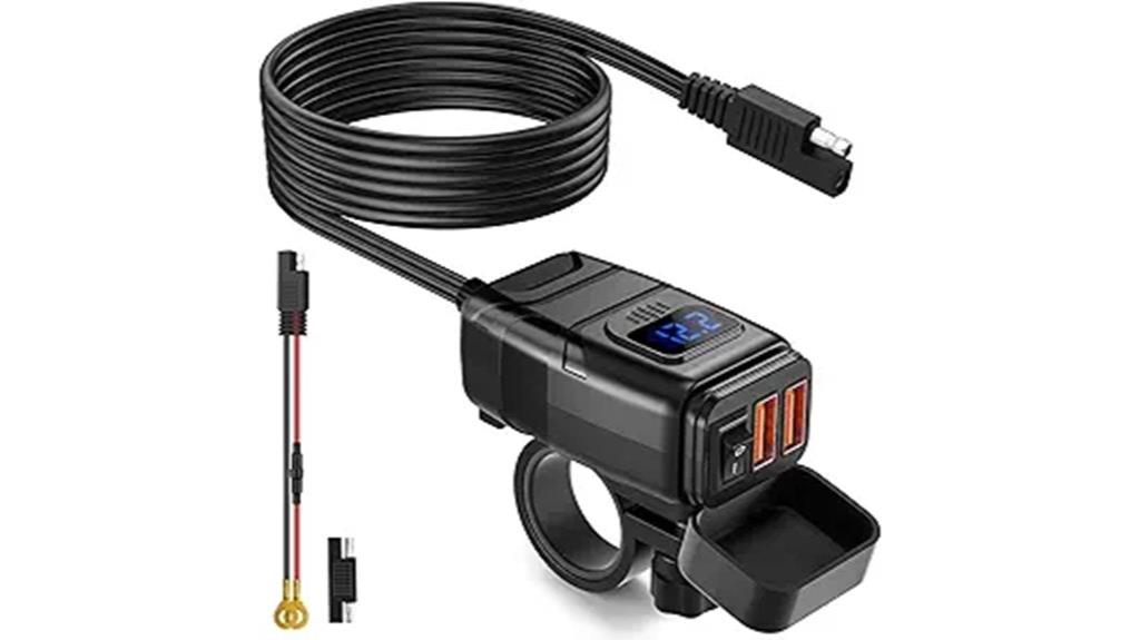 motorcycle usb charger with quick charge