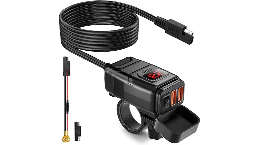 motorcycle usb charger with quick charge