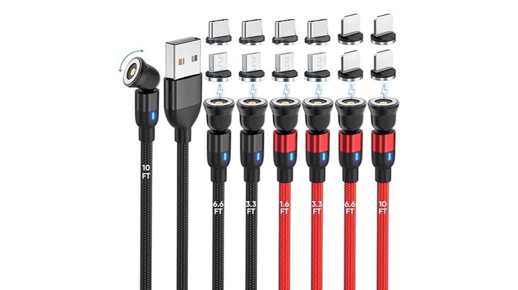 multi length 7 pack charging cables