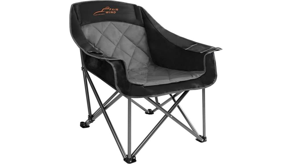 oversized padded camping chair