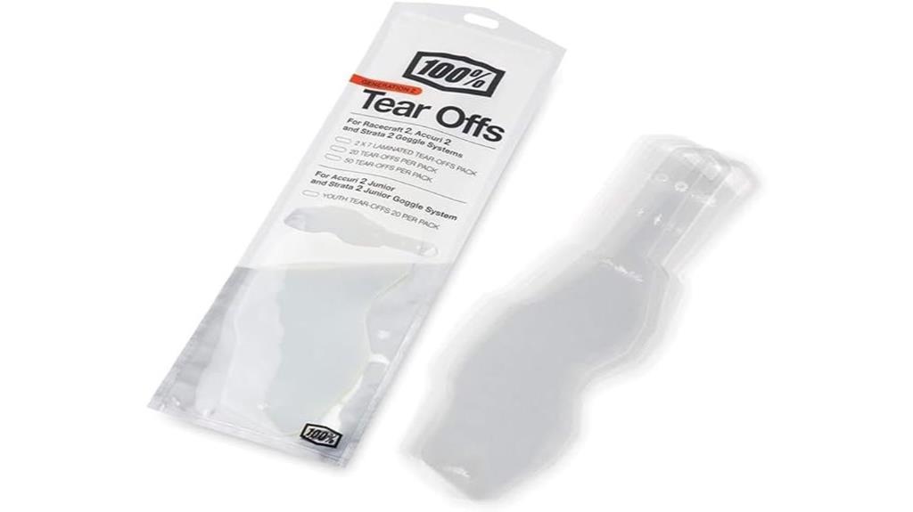 pack of twenty standard tear offs