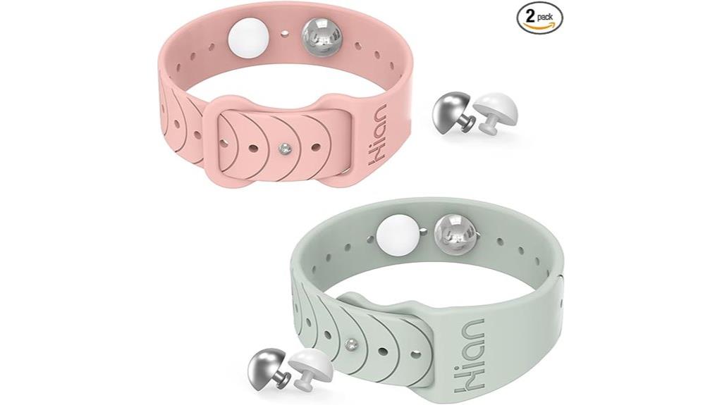 pink and beryl wristbands