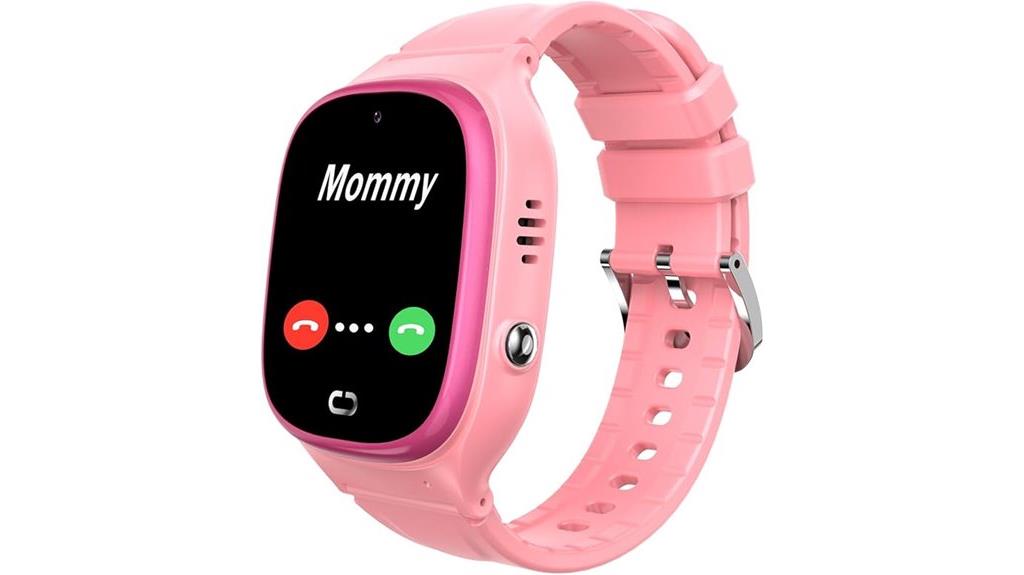pink kids smart watch