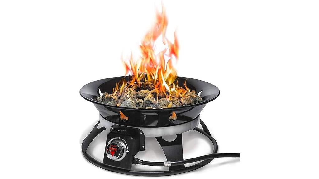 portable 21 inch propane fire pit