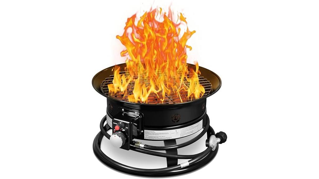 portable 22 inch fire pit