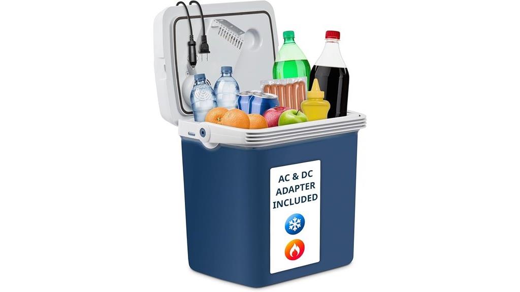 portable 27 quart electric cooler