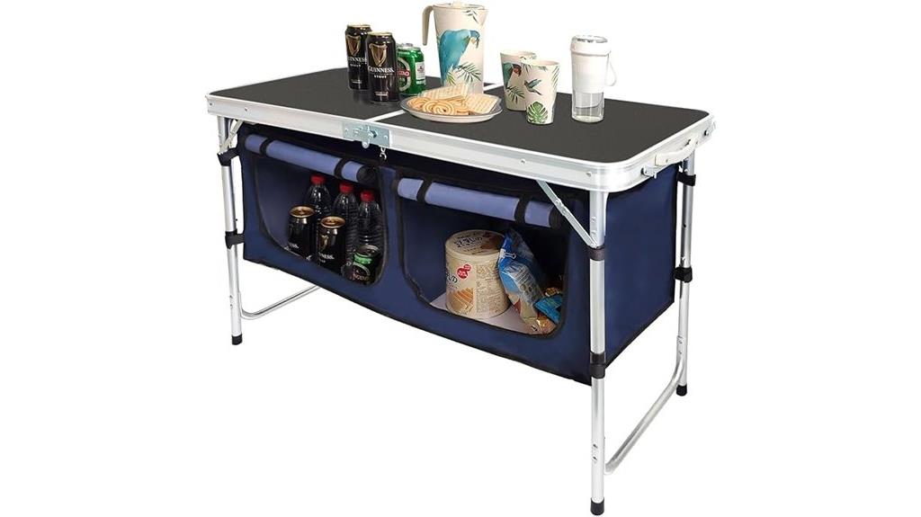 portable aluminum camping table