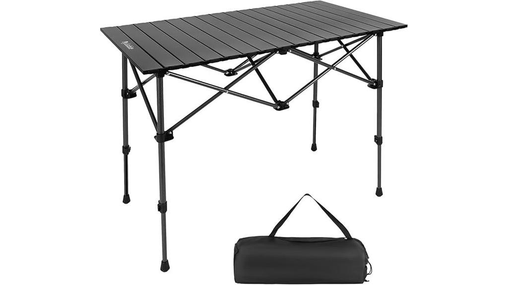 portable aluminum camping table