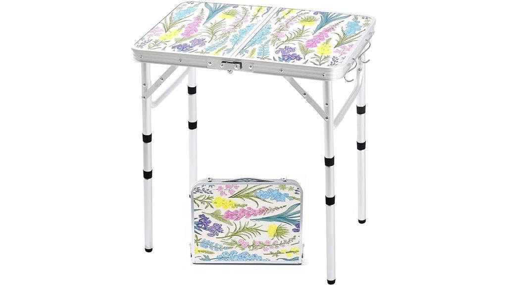 portable aluminum folding table
