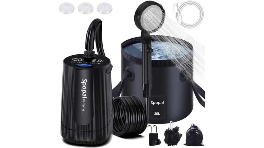 portable camping shower features