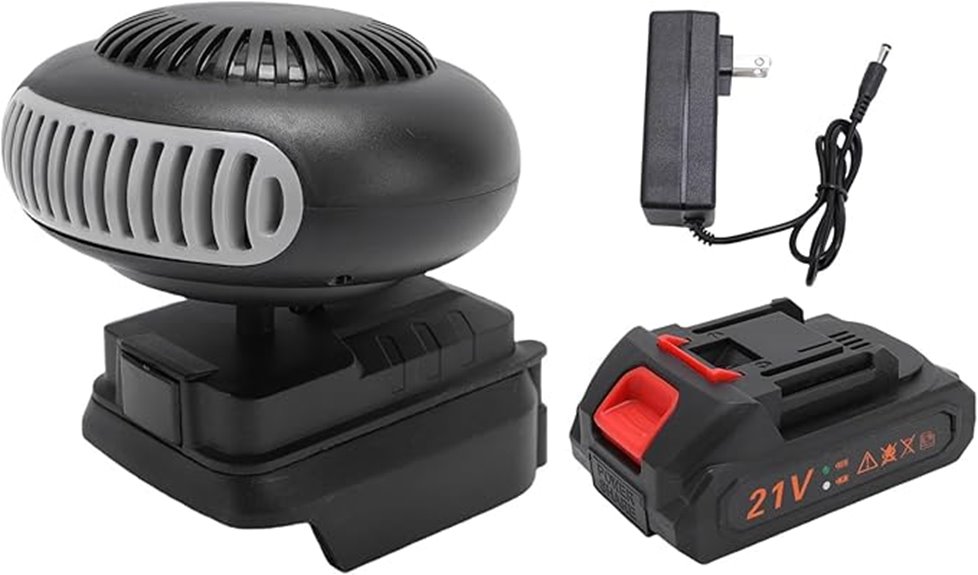 portable car heater battery