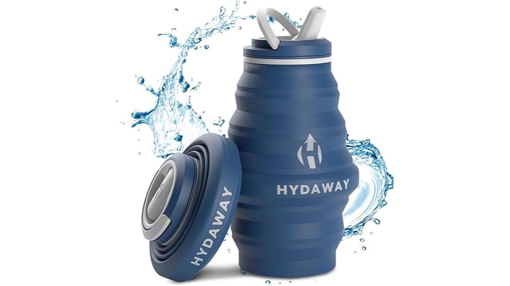 portable collapsible 17oz water bottle
