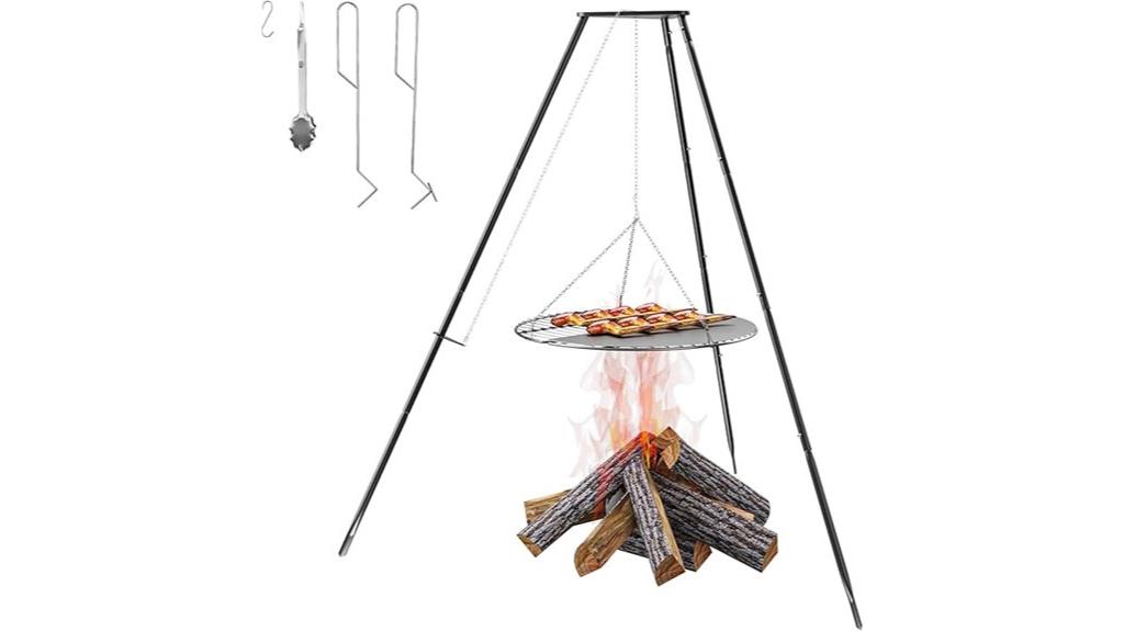 portable collapsible camping tripod