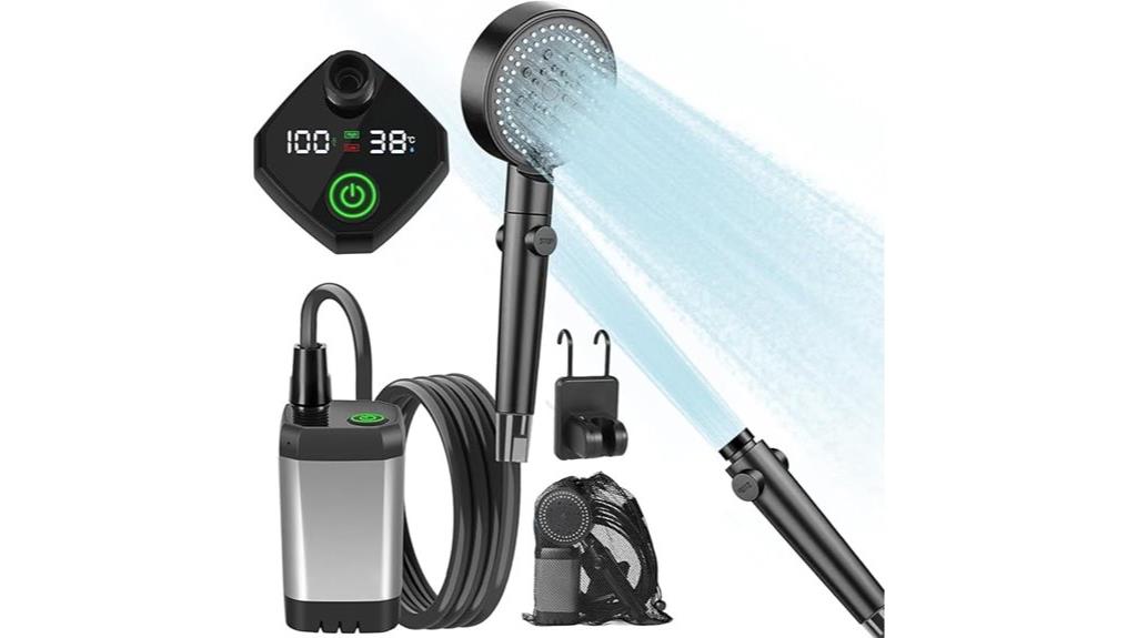 portable digital camping shower