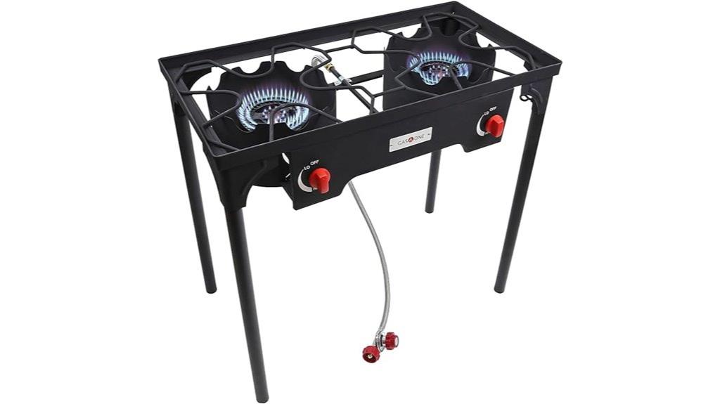 portable double burner stove