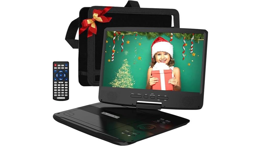 portable dvd player with swivel screen