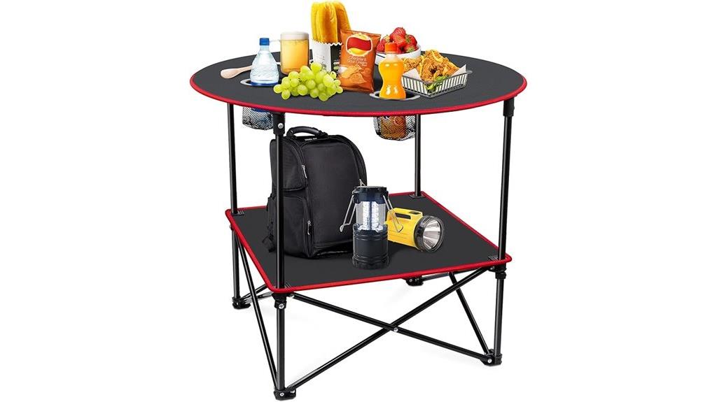 portable folding camping table
