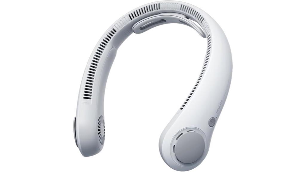 portable grey neck fan