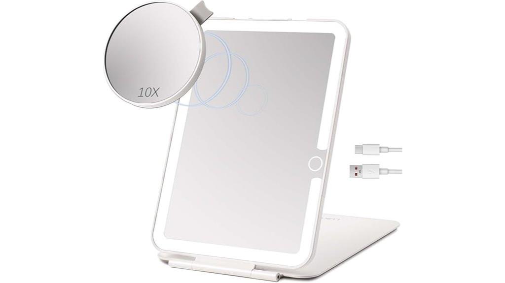 portable light up mirror