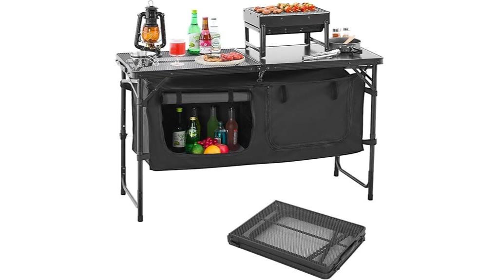 portable outdoor cooking table