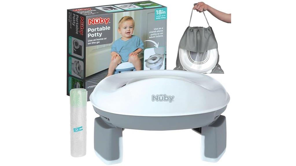 portable potty seat with storage