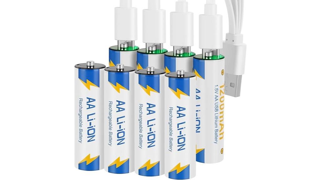 rechargeable aa batteries pack