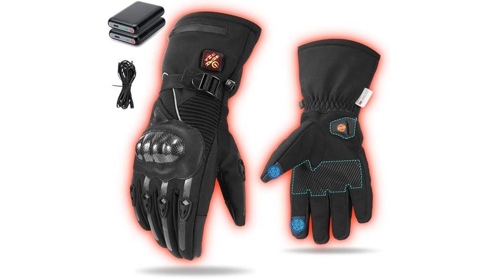 rechargeable heated motorcycle gloves