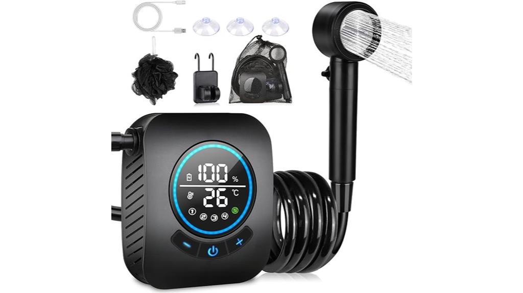 rechargeable portable camping shower