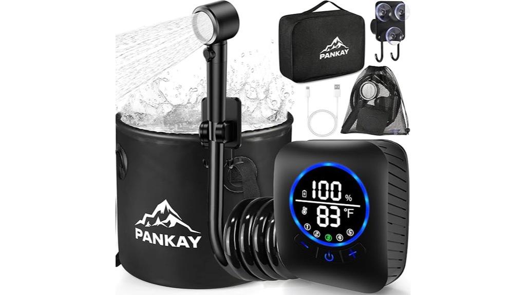 rechargeable portable camping shower