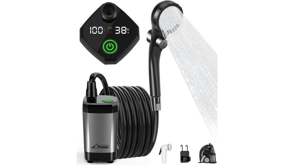 rechargeable portable camping shower