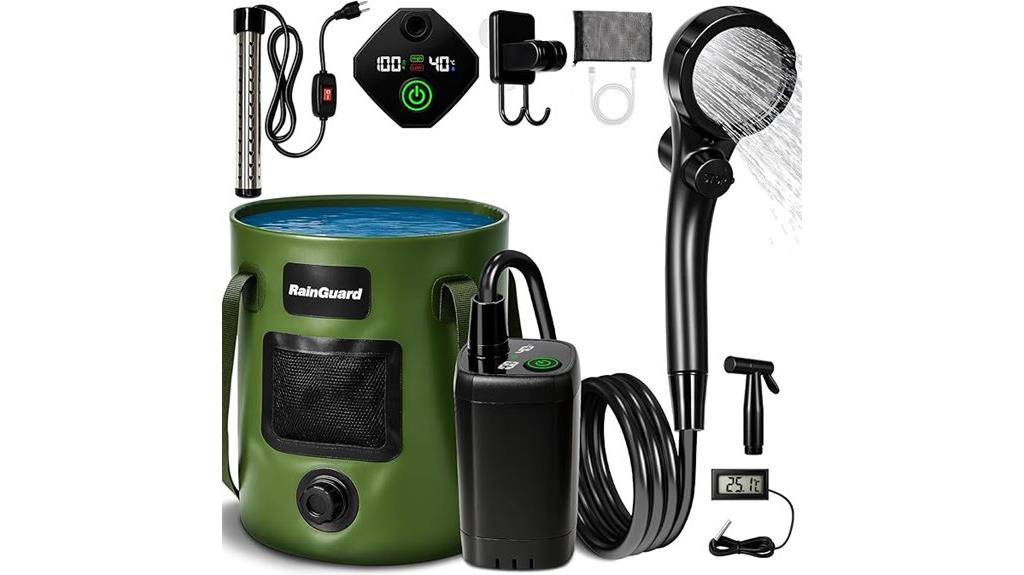 rechargeable portable camping shower