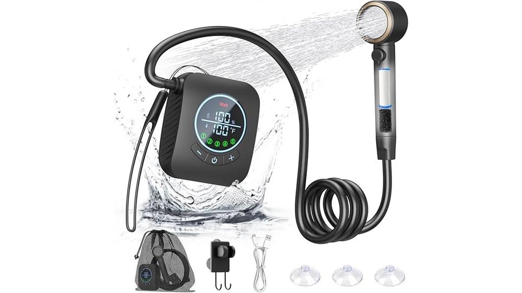 rechargeable portable camping shower