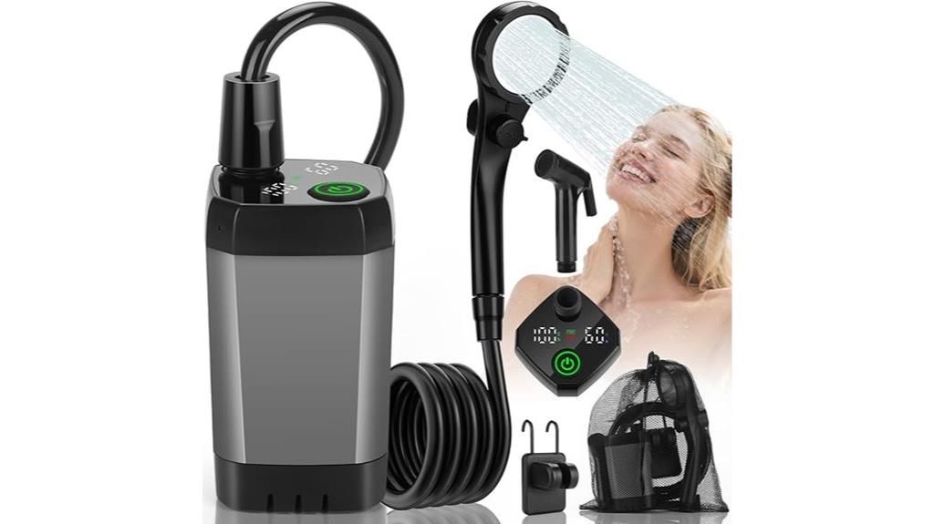 rechargeable portable camping shower