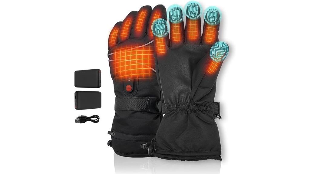 rechargeable waterproof winter gloves