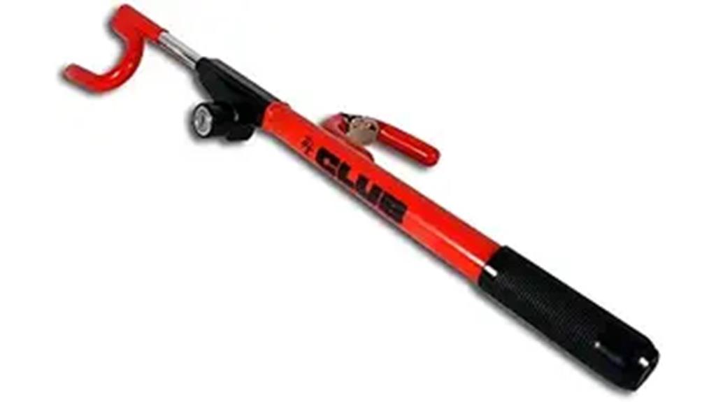 red steering wheel lock