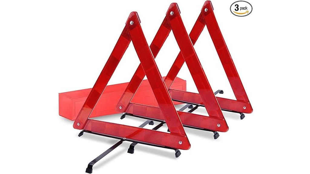 reflective safety warning triangles