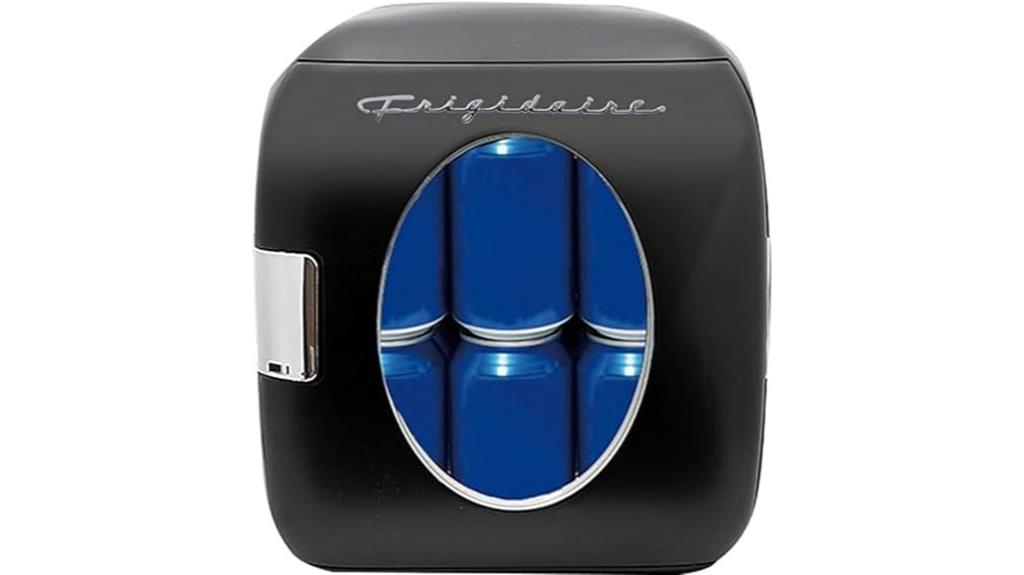 retro black mini fridge