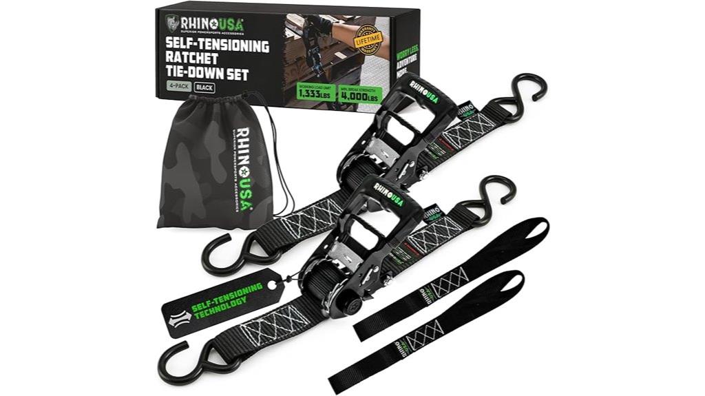 self tensioning ratchet straps