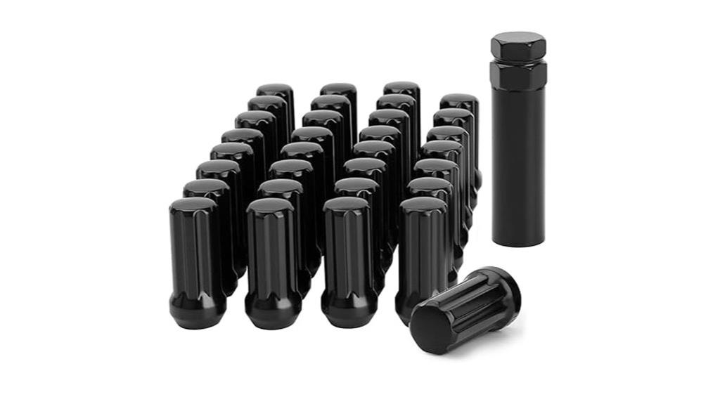 set of 32 black lug nuts