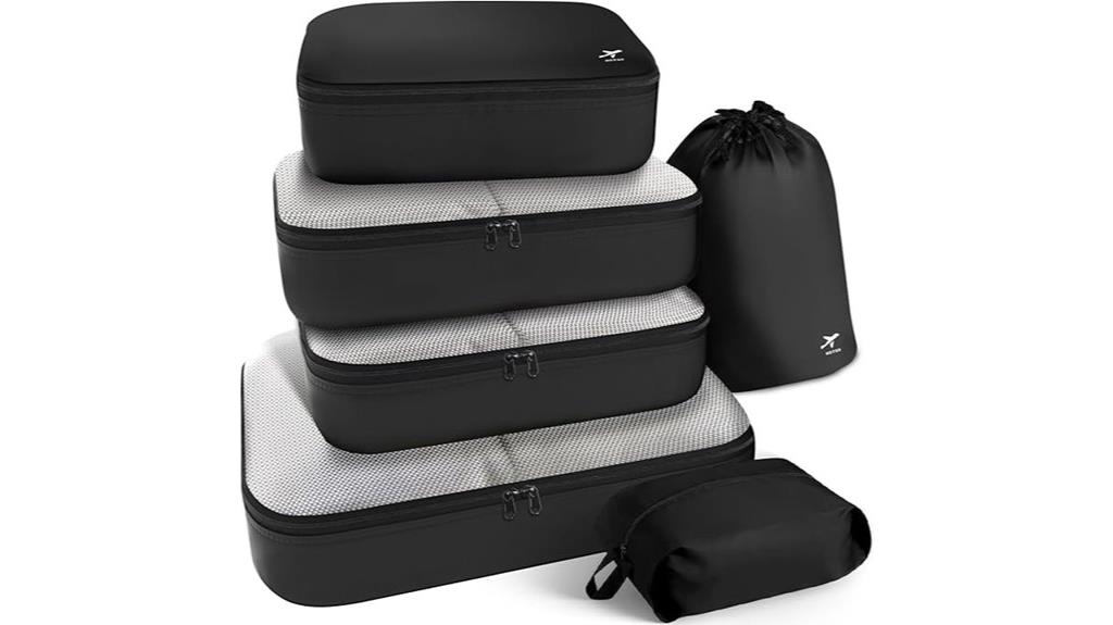 set of six packing cubes