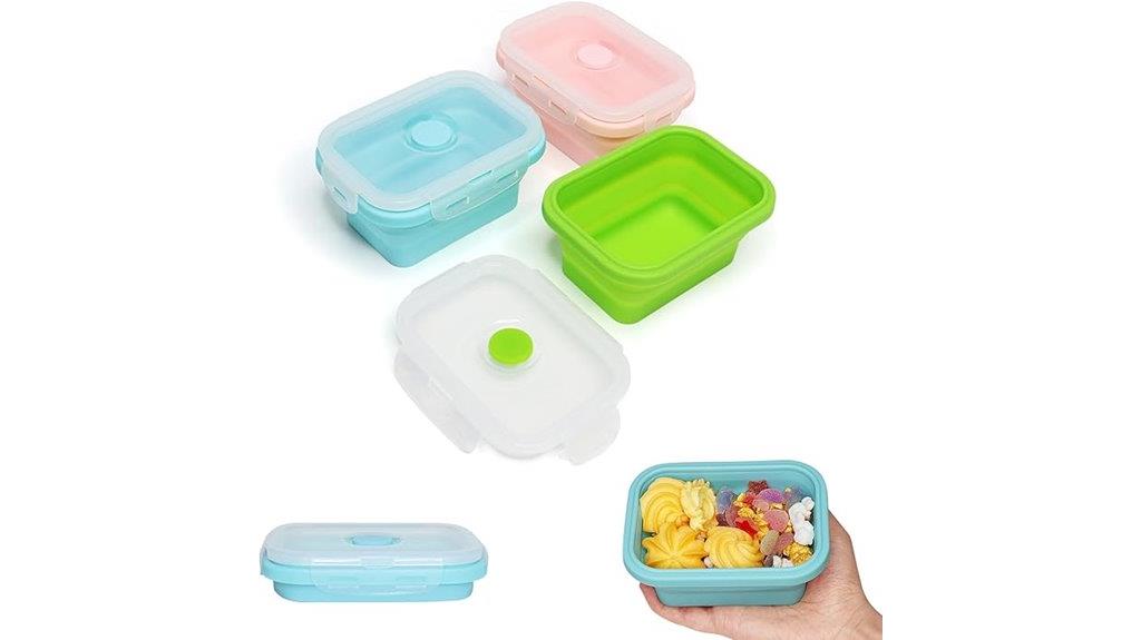 silicone collapsible food containers