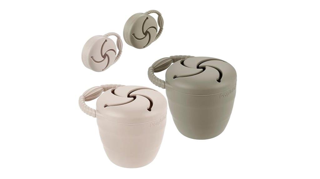 silicone collapsible toddler snack cups