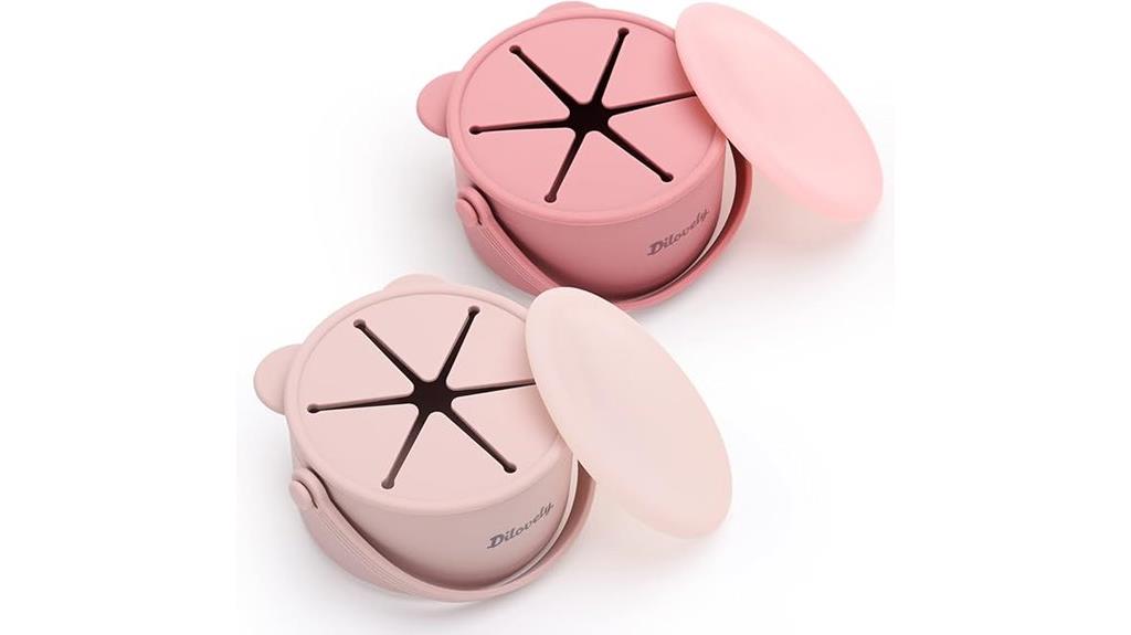 silicone toddler snack cups