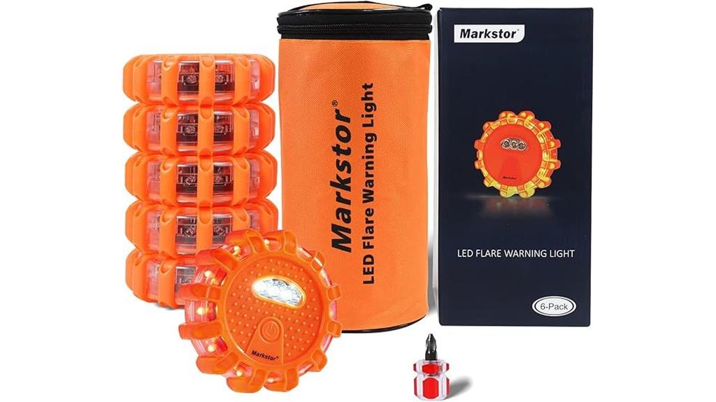 six led road flares