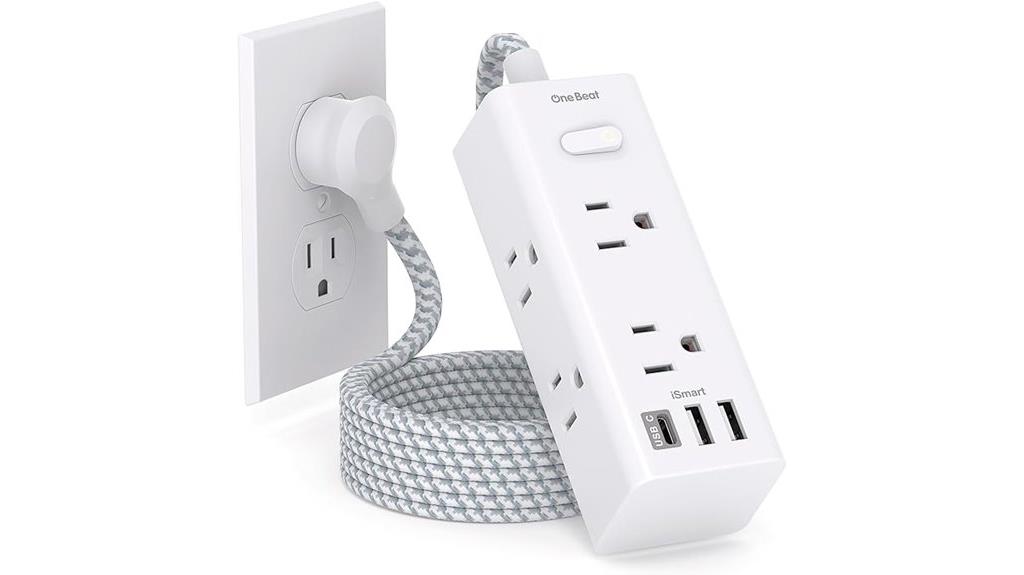 six outlets three usbs