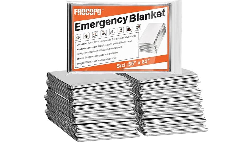 six pack camping emergency blankets